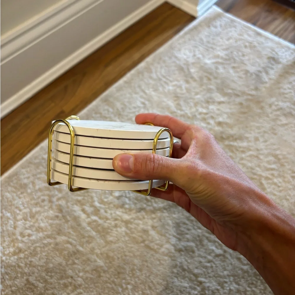 Amazon marble coasters with gold holder I never used them